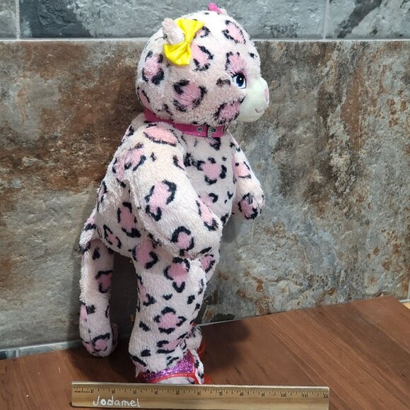 Sassy Kitty Cat Build A Bear Leopard Cheetah Plush Pawfect Pink Heart 18” - Picture 9 of 11